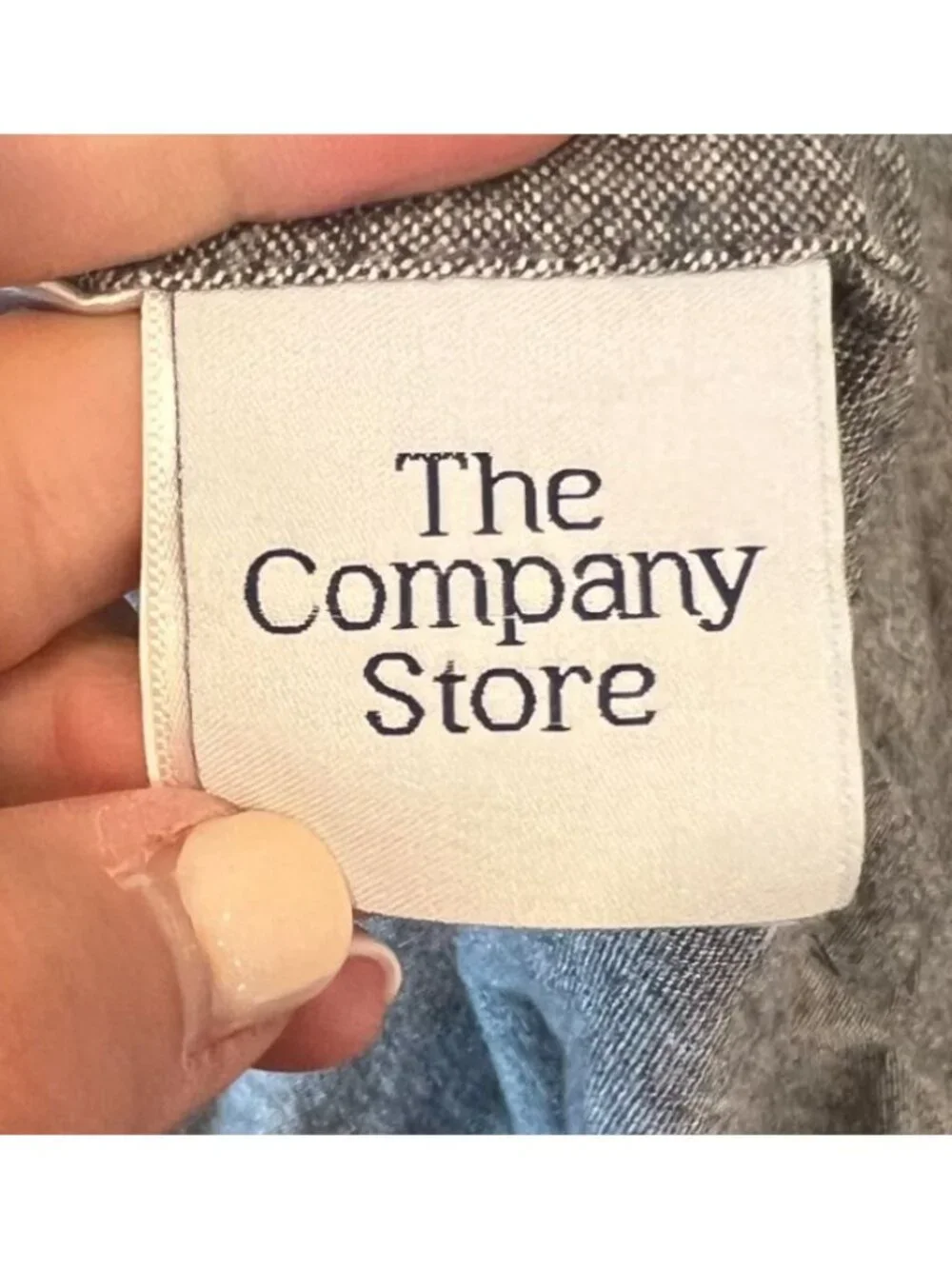 The Company Store Gray Pinstripe 100% Cotton King Duvet Cover & Sheet Set